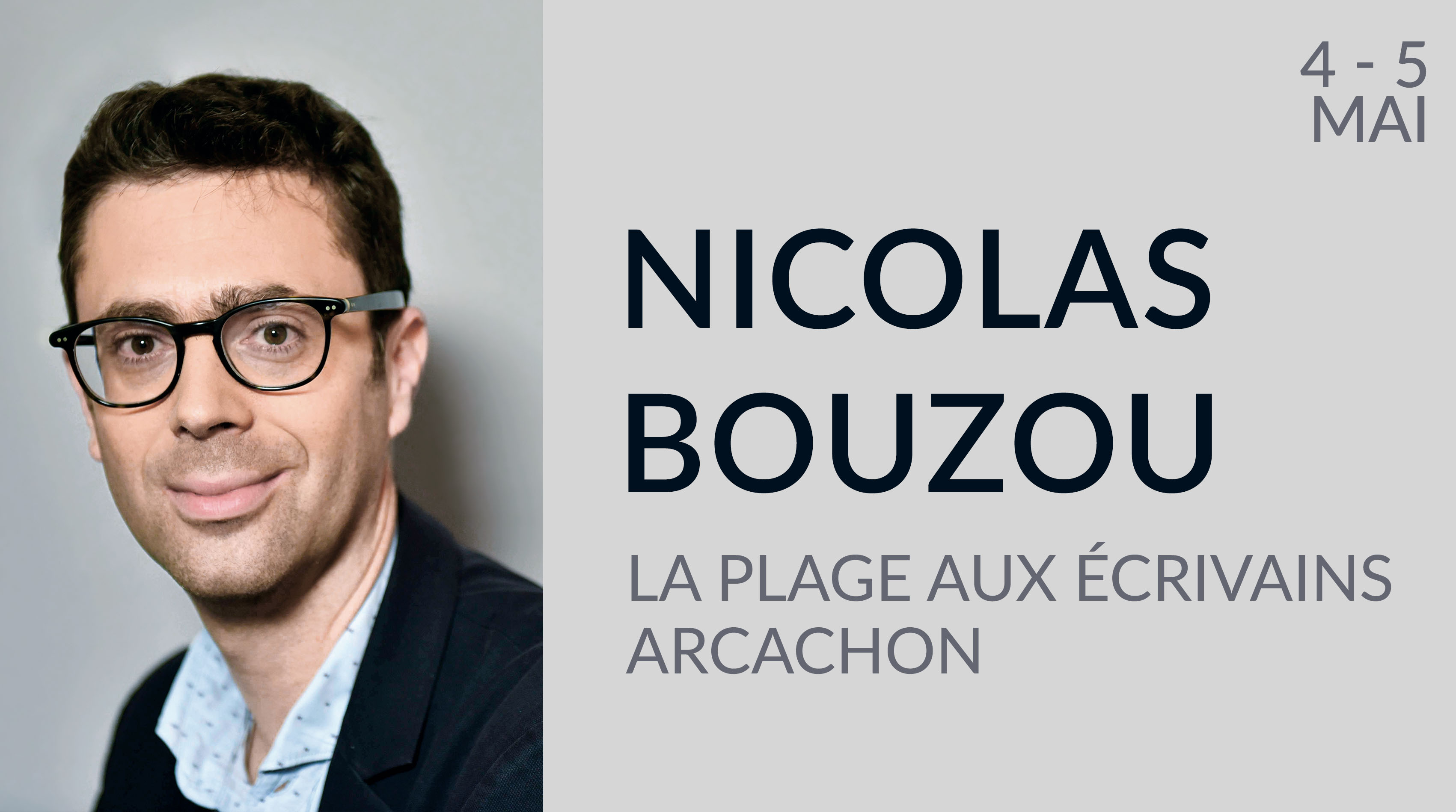 NICOLAS BOUZOU À LA PLAGE AUX ÉCRIVAINS D'ARCACHON