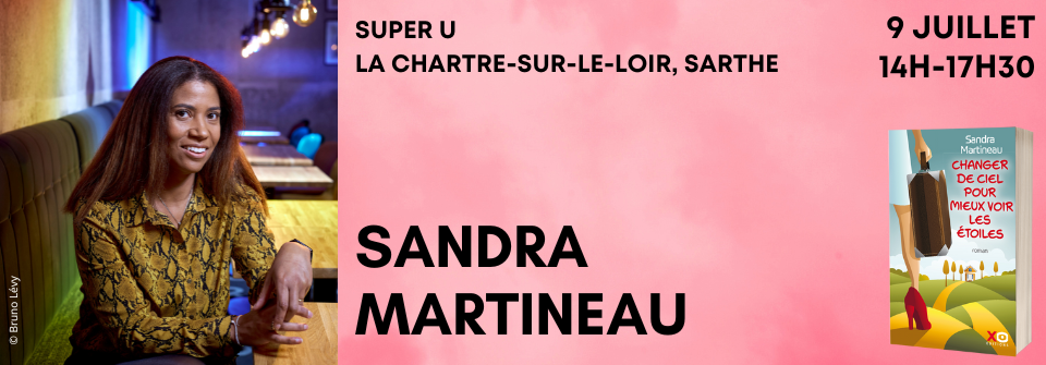 Sandra Martineau en dédicace à La Chartre-sur-le-Loir, Sarthe